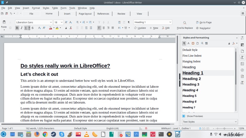 LibreOffice スタイル - 私のスタイルは爆弾 didi bom di deng