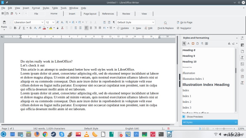 LibreOffice スタイル - 私のスタイルは爆弾 didi bom di deng