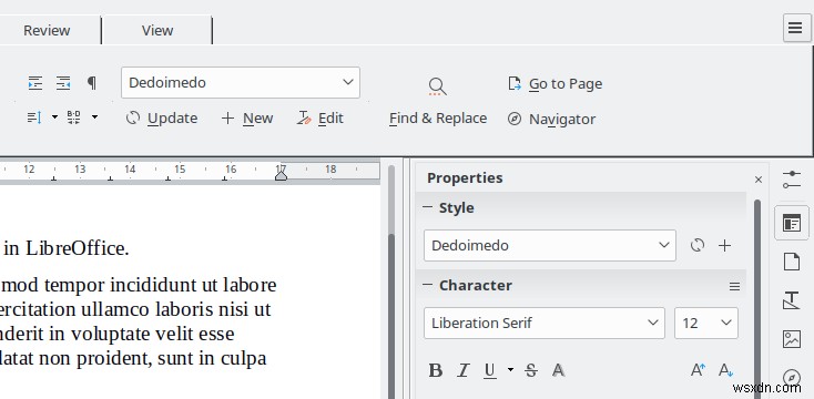 LibreOffice スタイル - 私のスタイルは爆弾 didi bom di deng