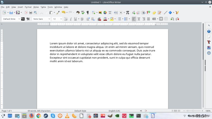 KDE で LibreOffice インターフェイス フォントを改善する