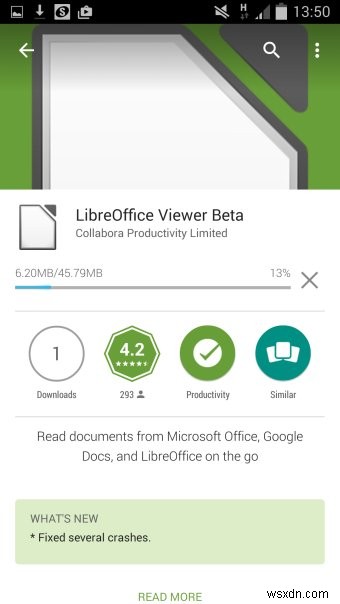 Android 用 LibreOffice Viewer