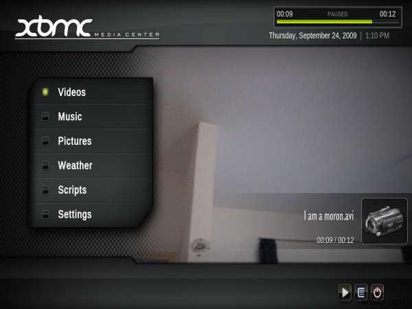 XBMC メディア センター