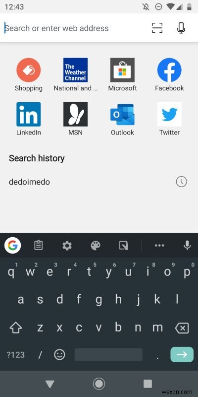 Android の Microsoft Edge - 鋭利なものに注意