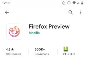 Android 版 Firefox プレビュー - 興味深い