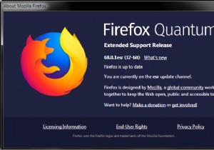 Firefox &イベント ID 58 エラー