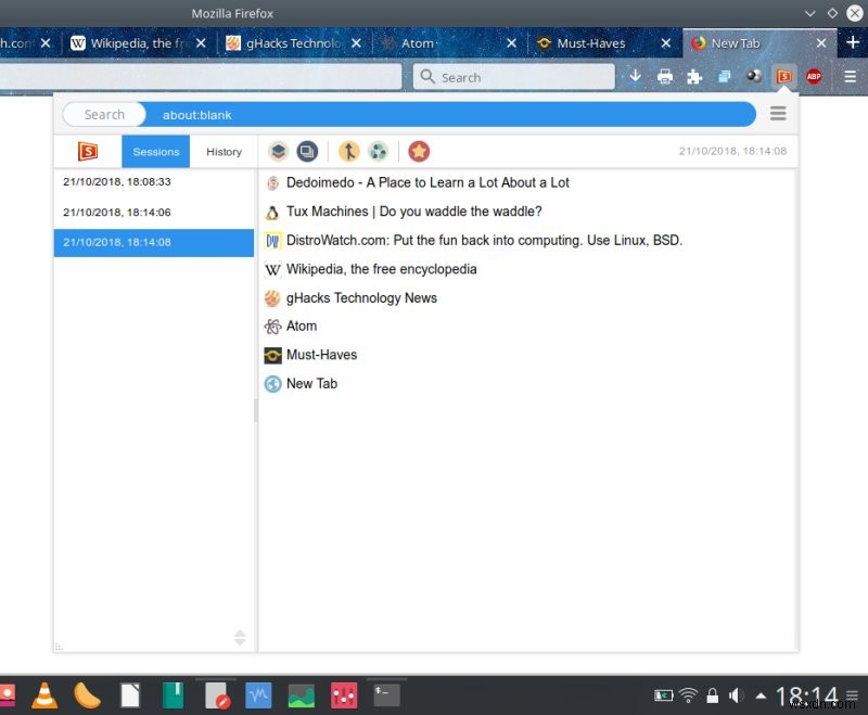 Session Sync - Firefox Quantum の優れたセッション マネージャー