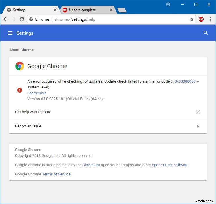 Google Chrome の更新に関する問題 - 解決策