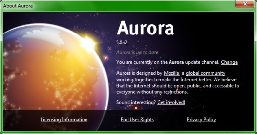 Mozilla Aurora - 血が流れる - そして楽しい