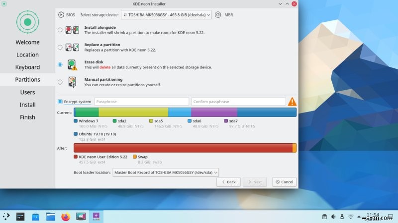 私の 2010 HP Pavilion ラップトップ (および) KDE ネオンを実行する