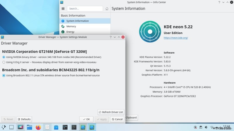 私の 2010 HP Pavilion ラップトップ (および) KDE ネオンを実行する