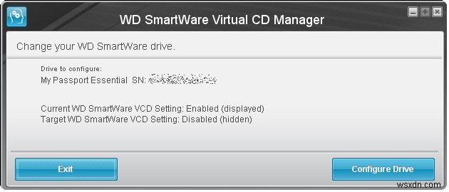 Western Digital 外付けディスクの非表示の仮想 CD (VCD) パーティションを削除する方法