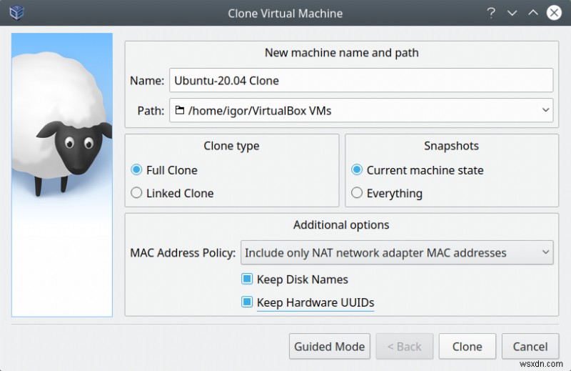 VirtualBox でスナップショットをマージしてディスク容量を節約する方法