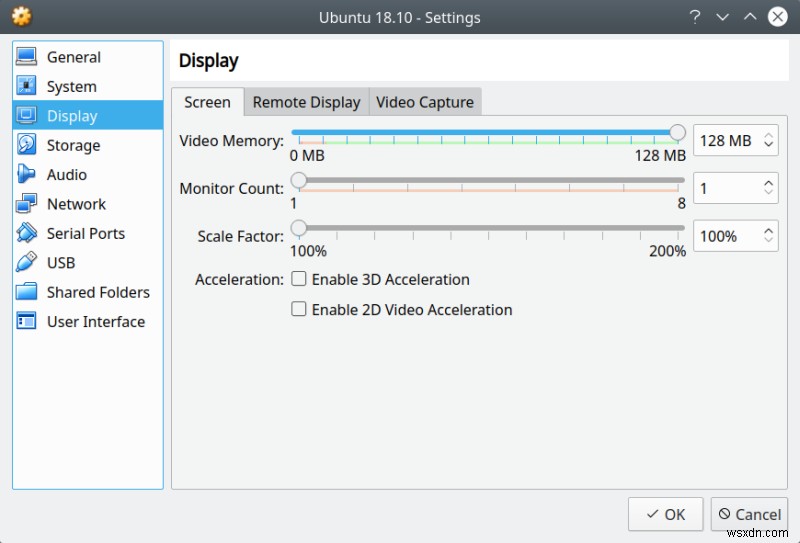 VirtualBox、3D アクセラレーションと黒い画面 - 解決策