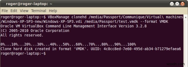 VirtualBox VDI を VMware VMDK ディスクに変換する方法