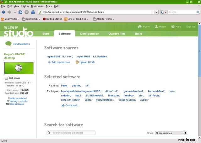 SUSE Studio - 独自の Linux を作成する