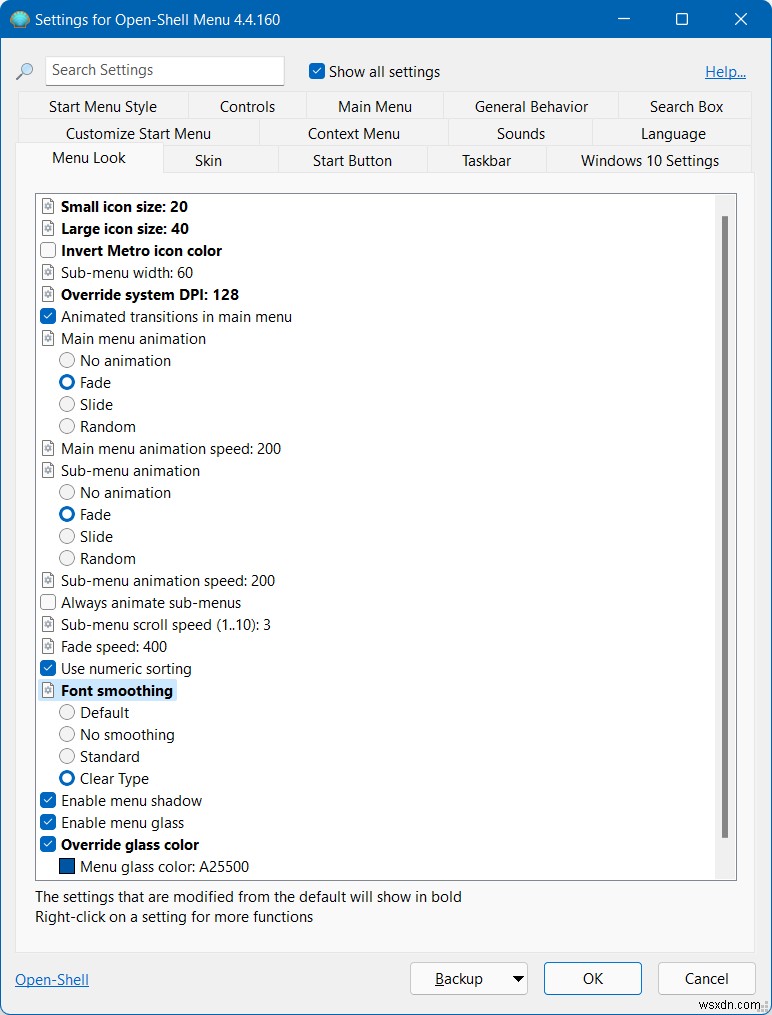 Windows 11 で Open-Shell を使用してクラシック メニューを使用する方法