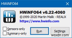 HWiNFO - ハードウェア情報のワンストップ ショップ