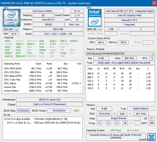 HWiNFO - ハードウェア情報のワンストップ ショップ