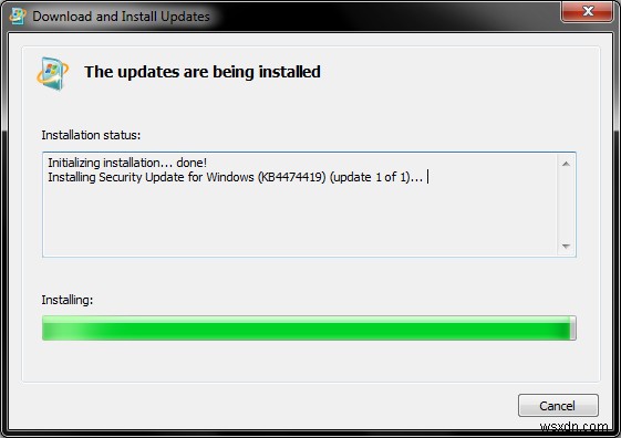 Windows 7、KB4474419、更新の失敗 - チュートリアル