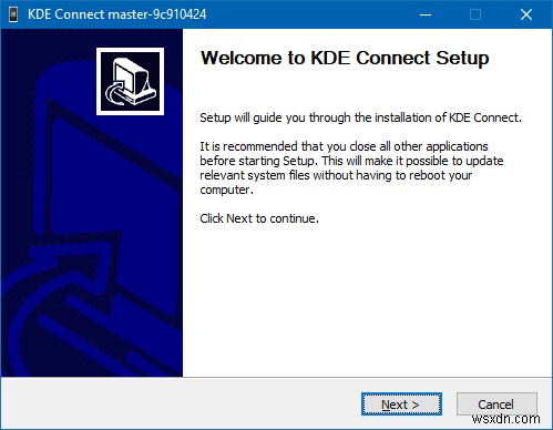 Windows 上の KDE Con​​nect - ピークをこっそり