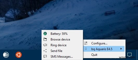Windows 上の KDE Con​​nect - ピークをこっそり