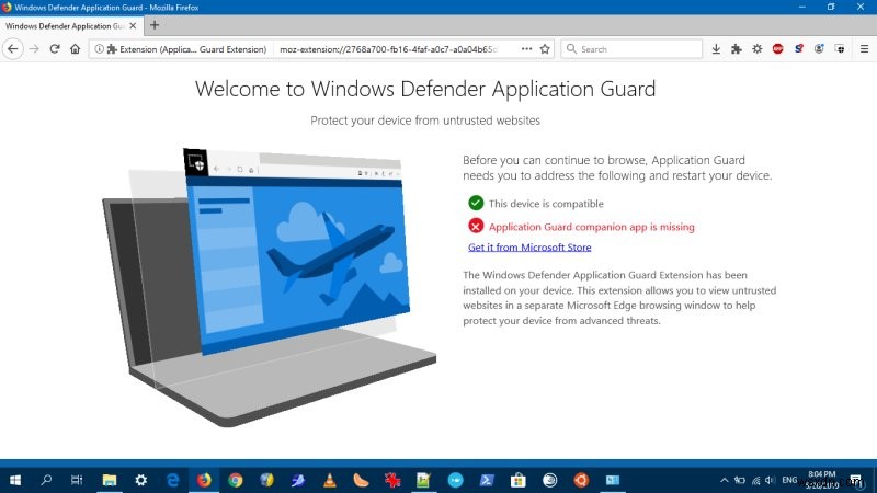 Windows Defender Application Guard を試してみたかった