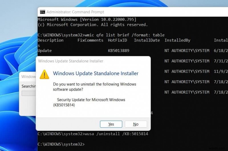 Windows 11:Windows Update をアンインストールする方法 (4 つの方法)