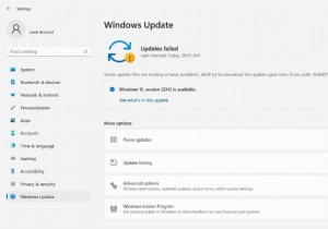 Windows 11 バージョン 22H2 のインストールに失敗しましたか?修正しましょう