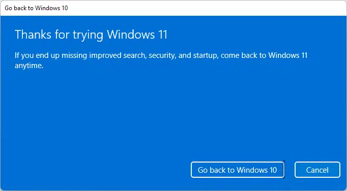 データを失うことなく Windows 11 を 10 にダウングレードする方法 (10 日後)