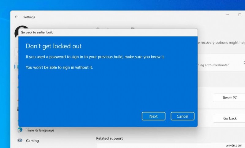 データを失うことなく Windows 11 を 10 にダウングレードする方法 (10 日後)