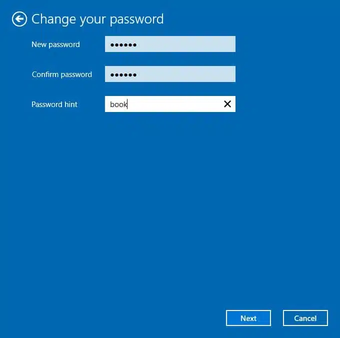 Windows 10 ユーザー アカウントのパスワードを作成する方法