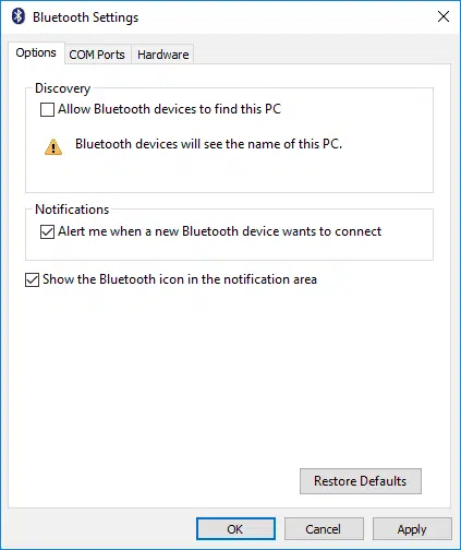 解決済み:Windows 10 のシステム トレイに Bluetooth アイコンが表示されない