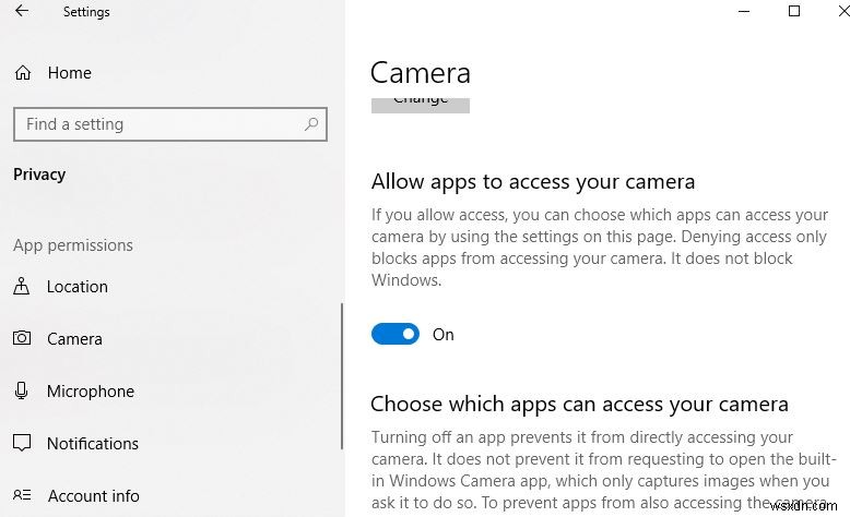 Windows 10でエラー0xa00f4244ウェブカメラが機能しない問題を修正 