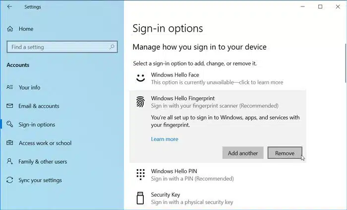 解決済み:Windows 10 の更新後に Windows Hello が機能しない