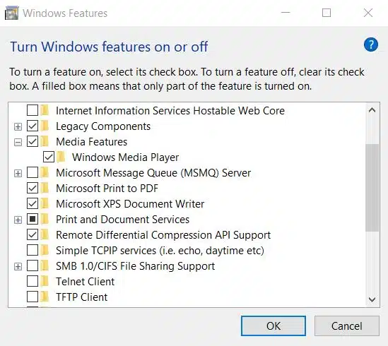 解決:Windows 10 で Windows Media Player サーバーの実行に失敗しました