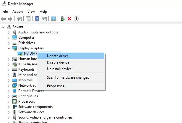 解決済み:Windows 10 update 2022 の後、NVIDIA コントロール パネルが開かない