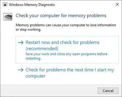 Windows 10 メモリ管理エラー ストップ コード 0x0000001A (解決済み)