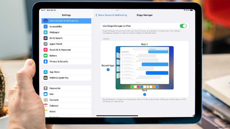 iPad で Stage Manager を使用する方法