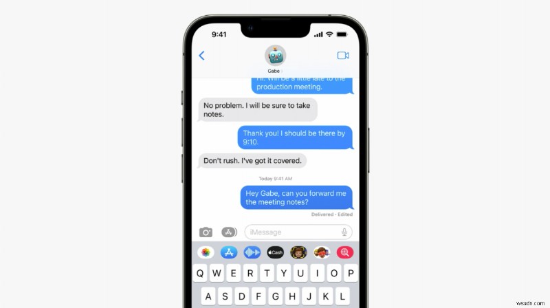 iOS 16 の iPhone でメッセージを編集して送信解除する方法