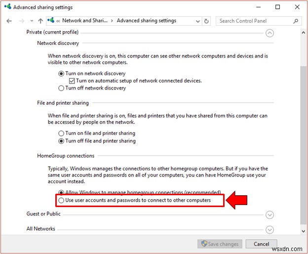 Windows 10 のネットワーク共有設定をカスタマイズする方法