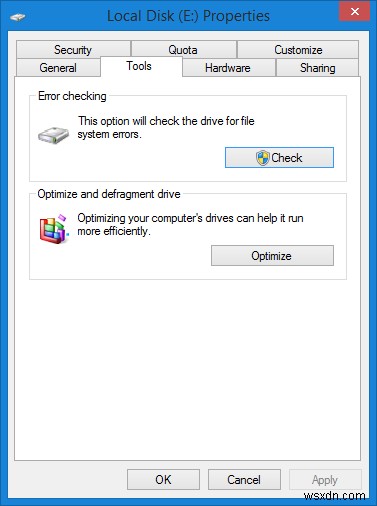 Windows ディスク チェックでハード ドライブのパーティションをテストする方法