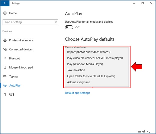 Windows 10 の自動再生オプションにアクセスして操作する方法