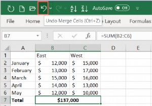 Microsoft Excelでセルの結合を解除する4つの簡単な方法 