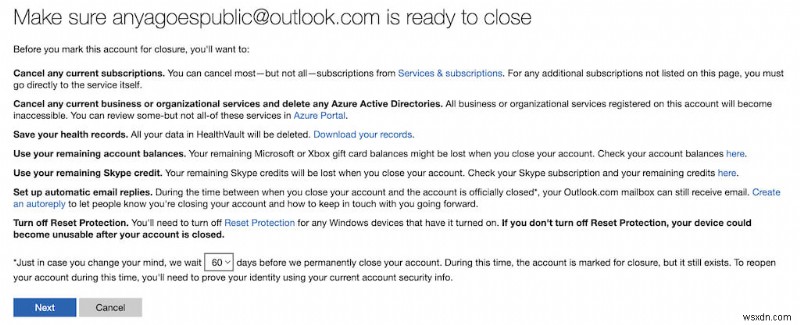 Outlook アカウントを完全に閉鎖または削除するためのステップバイステップ ガイド 