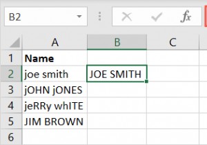 Excel のテキストの大文字と小文字を簡単に:大文字、小文字、および適切な文字を変換する 
