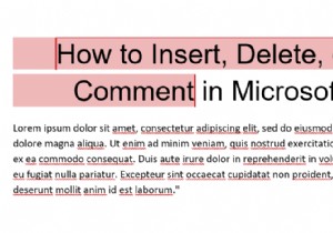 クイック ガイド:Microsoft Word でコメントを挿入、編集、または削除する 