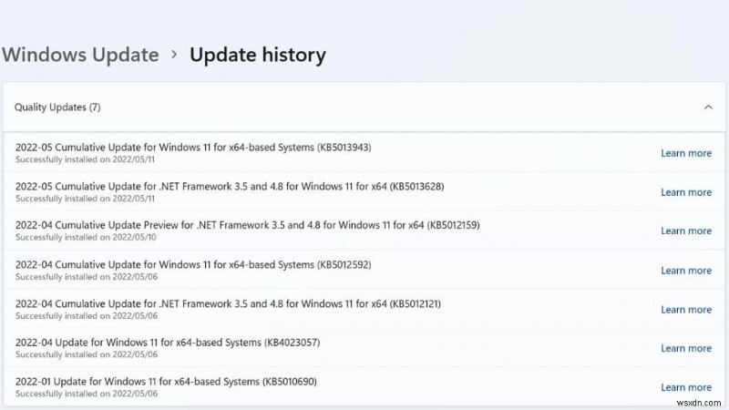 Windows 11:最新バージョンとアップデートを確認する 