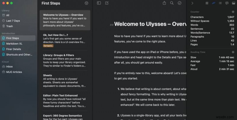 Ulysses が macOS 向けのプレミア ライティング アプリである理由を発見する 