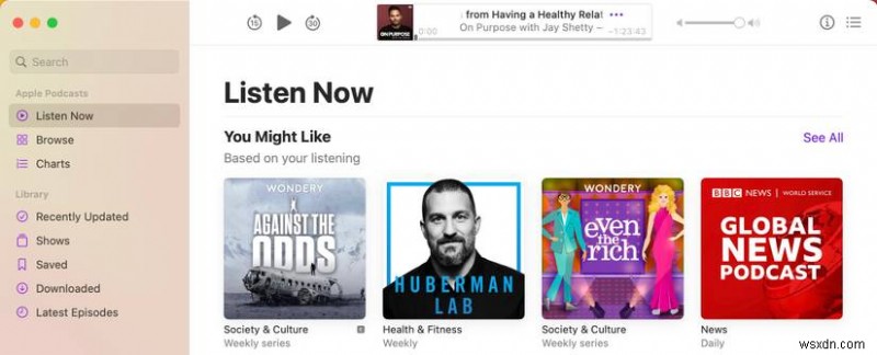 macOS で Podcasts アプリを使いこなす:ステップバイステップの初心者ガイド 
