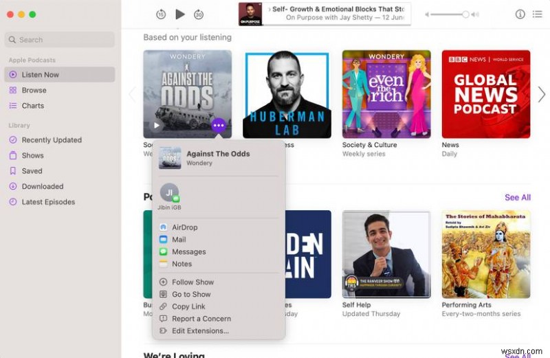 macOS で Podcasts アプリを使いこなす:ステップバイステップの初心者ガイド 